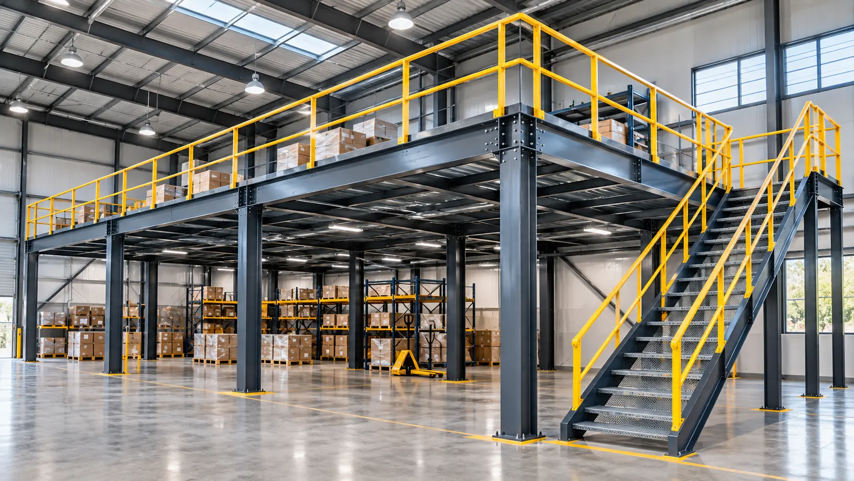 Commercial Steel Mezzanine Fabrication